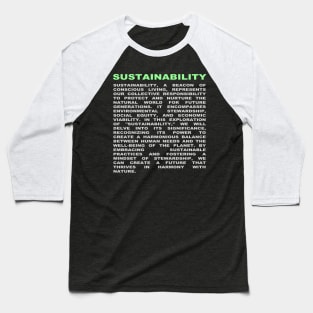 sustainability Baseball T-Shirt